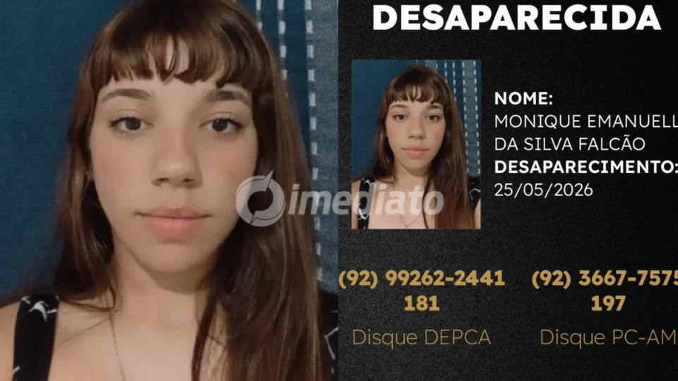 Polícia Civil divulga imagem de adolescente que desapareceu após sair da escola no bairro Cidade Nova