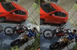 VEJA VÍDEO: Câmera registra moto sendo furtada por criminoso durante a madrugada em frente à residência na zona leste de Manaus