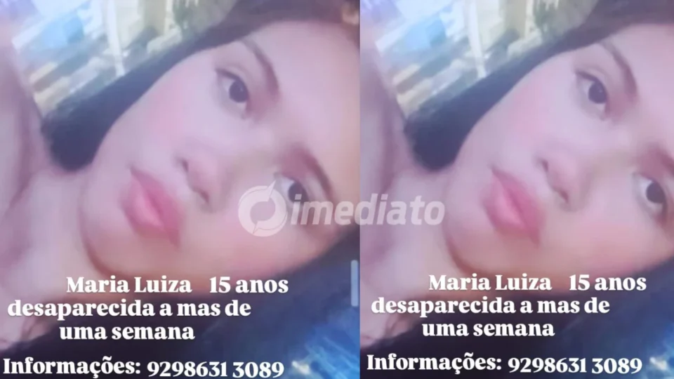 Adolescente de 15 anos desaparece após sair de casa para bar na avenida Itaúba; mãe faz apelo por informações