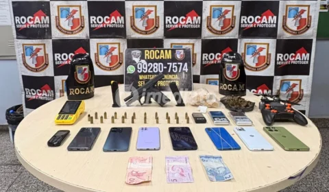 Dois homens são presos pela Rocam com arma de fogo, drogas e munições no bairro Alvorada, em Manaus