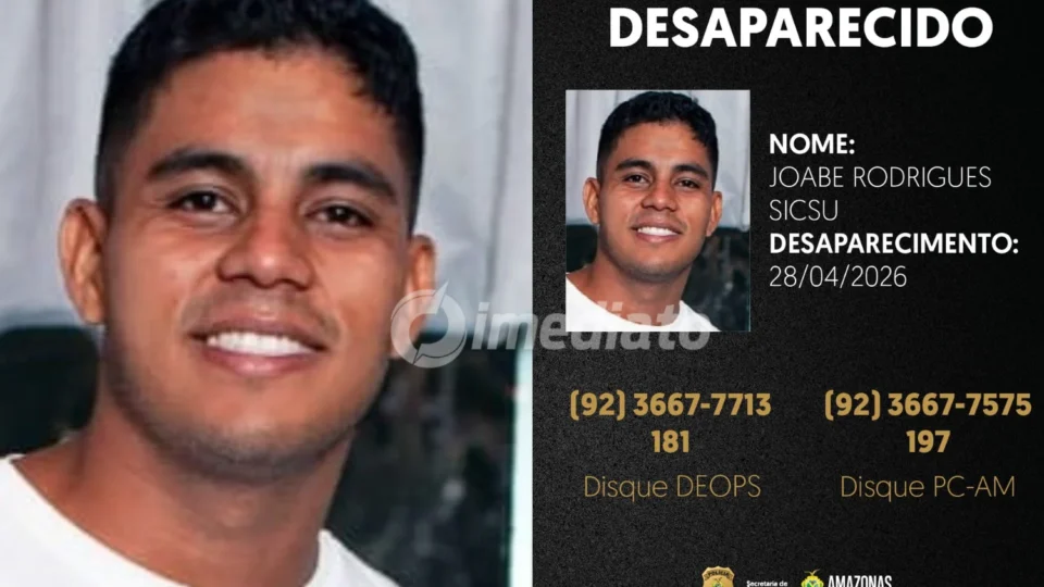 Polícia divulga imagem de homem desaparecido no bairro Raiz e pede ajuda da população em Manaus