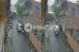 VÍDEO: Homem escapa de ser esmagado após caminhão perder força e tombar em ladeira na comunidade Mundo Novo, em Manaus