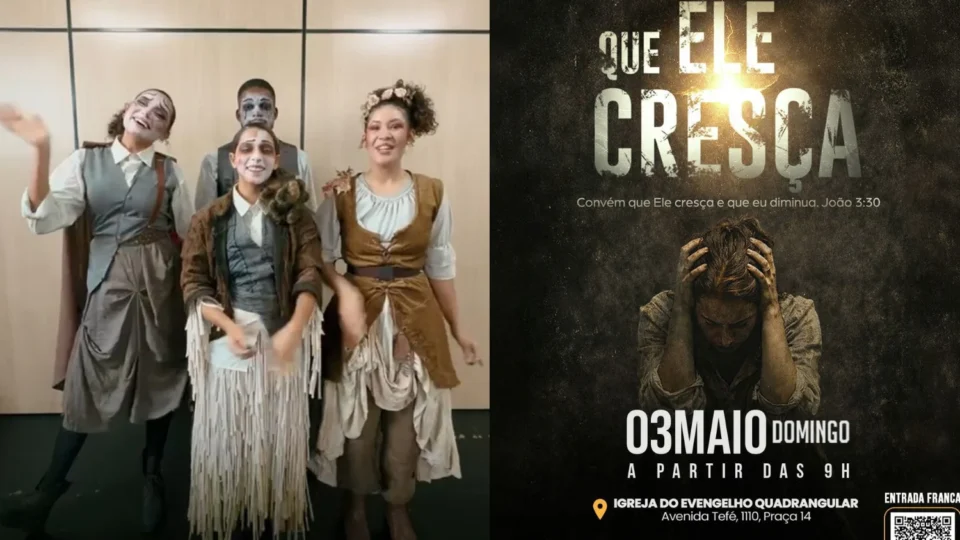 Espetáculo cristão ‘Que Ele Cresça’, da Companhia de Artes Nissi, será apresentado com entrada gratuita em Manaus