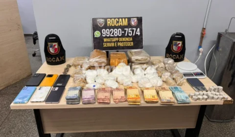 Casal é preso com drogas, balanças e mais de R$ 6 mil durante ação da Rocam em Manaus
