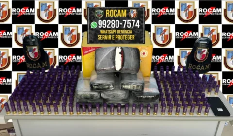 ROCAM prende homem com mais de 10 quilos de cocaína e 215 munições em Tonantins, no Amazonas 