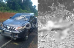 VEJA VÍDEO: Motociclista tem perna decepada após ser atingido por caminhonete na AM-070