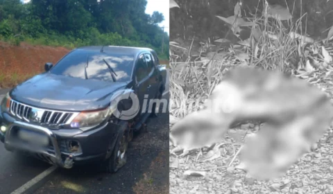 VEJA VÍDEO: Motociclista tem perna decepada após ser atingido por caminhonete na AM-070