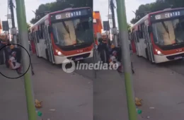 VÍDEO: Pedestre aciona a polícia e homem é preso após tentativa de assalto em ônibus da linha 650, em Manaus