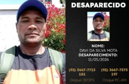 PC-AM divulga imagem de homem de 42 anos desaparecido após sair de casa no bairro Tarumã