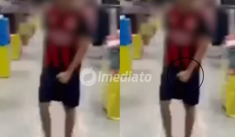 VÍDEO: Mulher acusa homem de importunação sexual em supermercado de Manaus e pede ajuda para impedir a fuga do suspeito