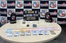 Homem é preso com drogas, dinheiro e balança de precisão durante ação da ROCAM em área de tráfico no bairro Santo Antônio