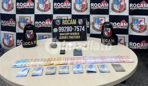 Homem é preso com drogas, dinheiro e balança de precisão durante ação da ROCAM em área de tráfico no bairro Santo Antônio