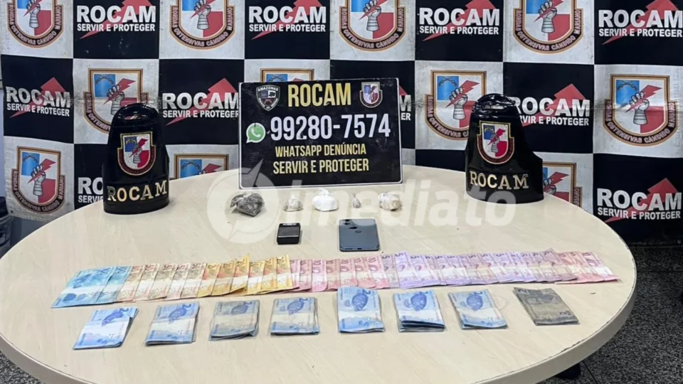 Homem é preso com drogas, dinheiro e balança de precisão durante ação da ROCAM em área de tráfico no bairro Santo Antônio