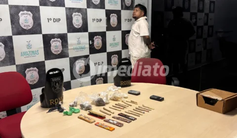 Homem é preso pela ROMU com drogas e balança de precisão no bairro Praça 14, em Manaus