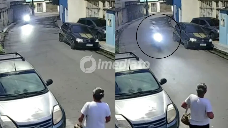 VEJA VÍDEO: Idosa é assaltada por motoqueiro ao sair de casa durante a madrugada no bairro Petrópolis, em Manaus