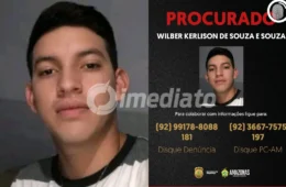 PC-AM divulga imagem de homem procurado por agredir ex-companheira com socos no rosto no interior do Amazonas