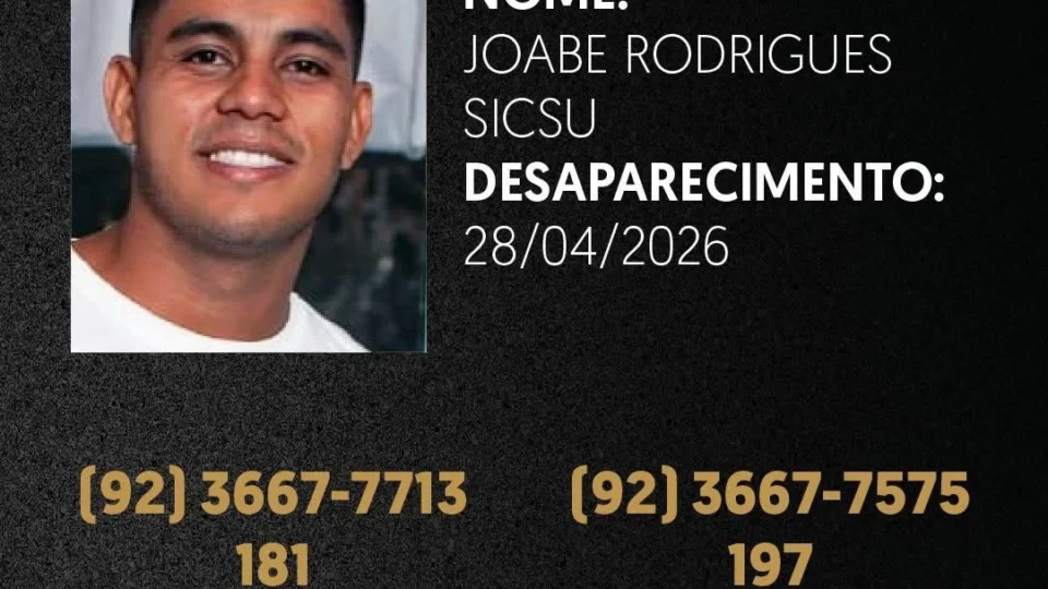 Homem de 29 anos desaparece após sair de casa na zona sul de Manaus