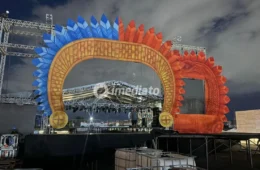 Confira como está a montagem da megaestrutura do Norte Bumbás na Arena da Amazônia