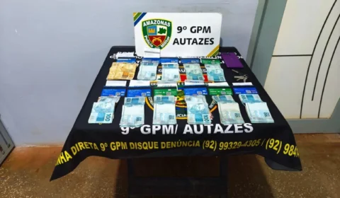 Suspeito de participar de esquema de agiotagem é preso com quase R$ 10 mil e 11 cartões bancários em Autazes