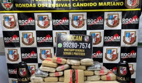 Rocam apreende 20 quilos de skunk em casa no bairro Alvorada, em Manaus