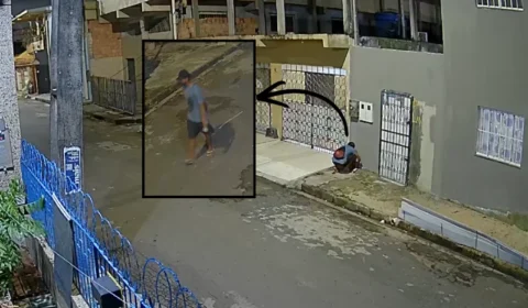 VÍDEO: Homem é flagrado furtando hidrômetro em residência no bairro Armando Mendes