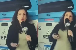 VÍDEO: Repórter do SBT é atropelada ao vivo por viatura da PM durante transmissão