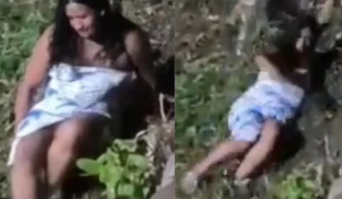 VEJA VÍDEO: Mulher escorrega em barranco para não perder barco pós-Festival de Parintins