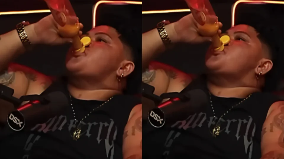 VEJA VÍDEO: Influenciadora digital Eliana Franco impressiona ao beber frasco inteiro de molho de pimenta ao vivo durante participação em podcast