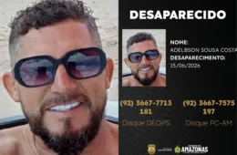 Polícia Civil divulga imagem de homem desaparecido no bairro Lago Azul e pede ajuda da população para localizá-lo em Manaus