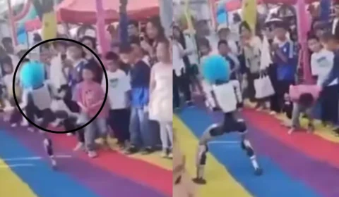 VEJA VÍDEO: Robô humanoide usando peruca acerta criança com chute durante apresentação pública 