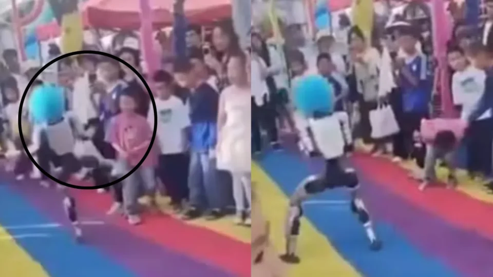 VEJA VÍDEO: Robô humanoide usando peruca acerta criança com chute durante apresentação pública 