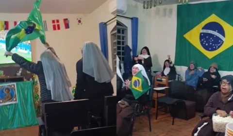 VEJA VÍDEO: Freiras viralizam ao comemorar vitória da Seleção Brasileira com muita animação em jogo na Copa do Mundo