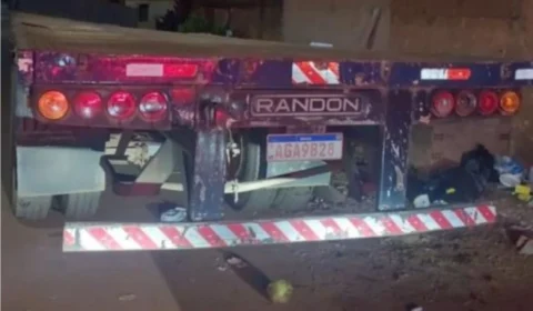 Motociclista sofre grave fratura após bater em carreta estacionada em Porto Velho