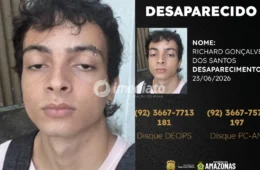 Polícia Civil divulga imagem de jovem de 20 anos desaparecido no bairro Colônia Terra Nova e pede apoio da população 