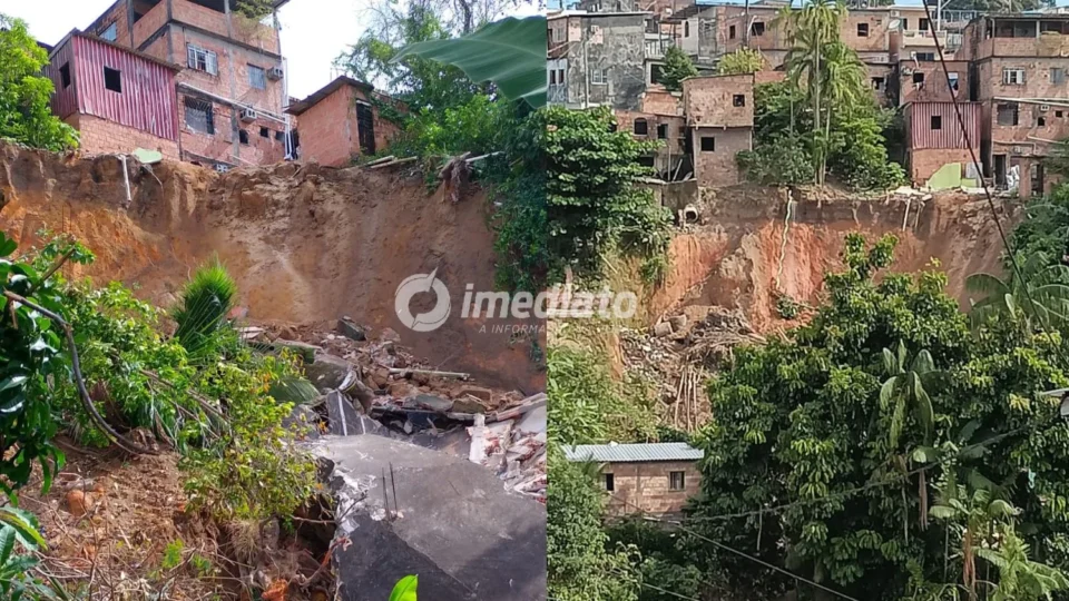 VÍDEO: Casa desmorona na Rua São Francisco e assusta moradores do Mauazinho
