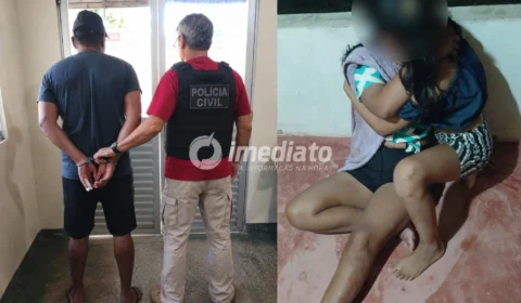 VEJA VÍDEO: Homem bêbado agride e tenta matar companheira na frente da filha durante crise de ciúmes em confraternização no Amazonas