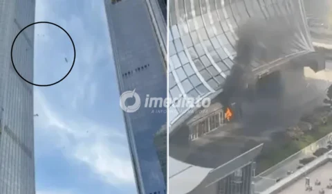 VEJA VÍDEO: Avião de pequeno porte colide contra ‘Citic Tower’ arranha-céu de 109 andares em Pequim