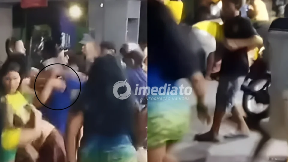 VEJA VÍDEO: Briga generalizada entre homens e mulheres após jogo do Brasil termina em pancadaria em posto de combustíveis de Coari