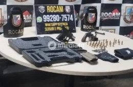 Homem é preso pela Rocam com revólver, pistola e munições durante abordagem no Centro de Manaus