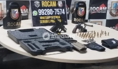 Homem é preso pela Rocam com revólver, pistola e munições durante abordagem no Centro de Manaus