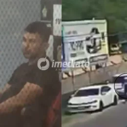 VEJA VÍDEO: Homem é preso pela Rocam após ser flagrado furtando veículo em frente a leilão do Detran, em Manaus