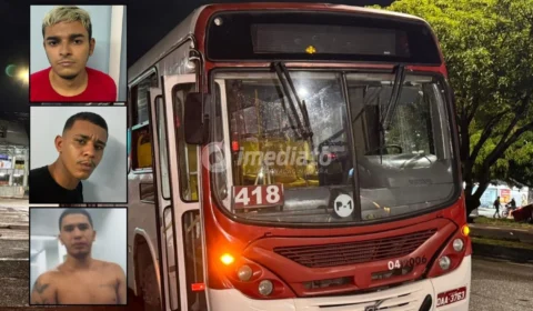 Trio assalta ônibus da linha 418 e suspeito é baleado durante troca de tiros com a Romu
