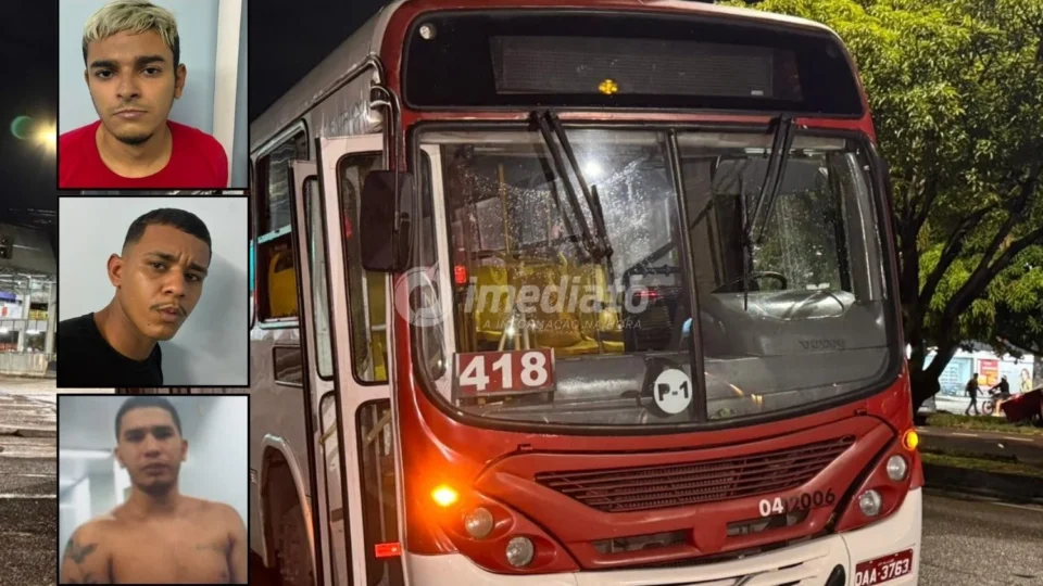 Trio assalta ônibus da linha 418 e suspeito é baleado durante troca de tiros com a polícia