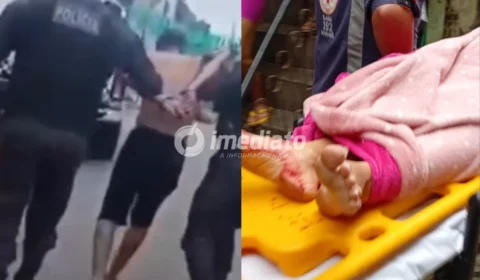 VÍDEO: Homem é preso após invadir casa, espancar e tentar matar a ex-companheira na frente da filha em Manaus; vítima está em estado grave
