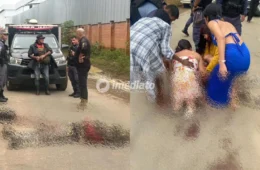 Imagens fortes: veja como ficou o corpo de “Patinho” após ser morto a tiros no Tarumã; familiares se desesperam ao chegar ao local