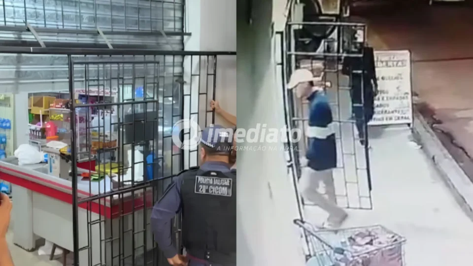 VEJA VÍDEO: Imagens mostram ação de criminosos que mataram comerciante durante assalto em mercadinho no bairro São José Operário