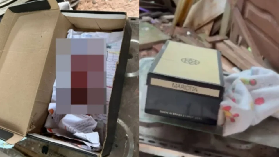 Chocante: Feto é encontrado dentro de caixa de sapatos em residência de Itacoatiara