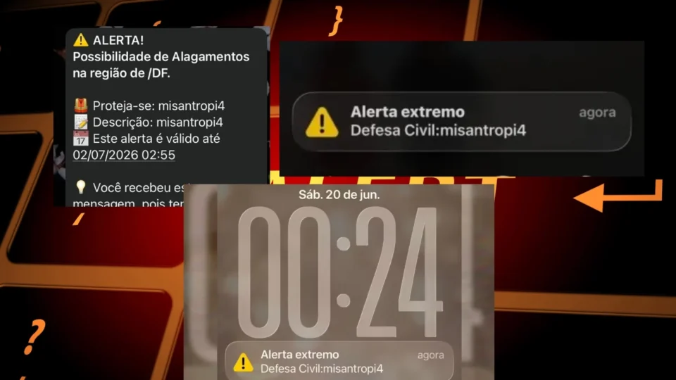 Defesa Civil investiga ataque hacker após alerta falso com a palavra ‘misantropia’