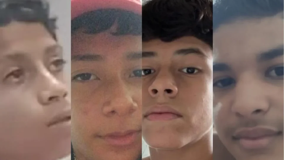 Polícia divulga imagens de quatro adolescentes desaparecidos e faz apelo à população em Manaus