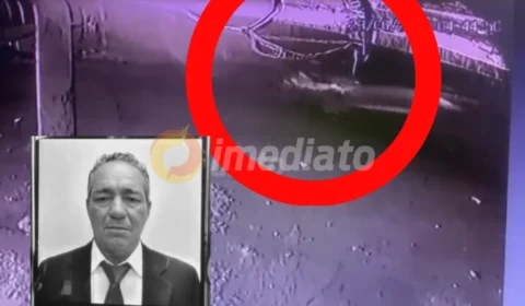 Veja o momento em que vendedor de salgados é atingido em cheio por motorista no centro de Manaus